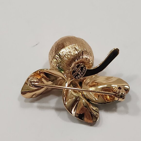 Rare Set Christian Dior Henkel & Grosse Guilloche Enamel Clip Earrings & Brooch - Picture 11 of 12